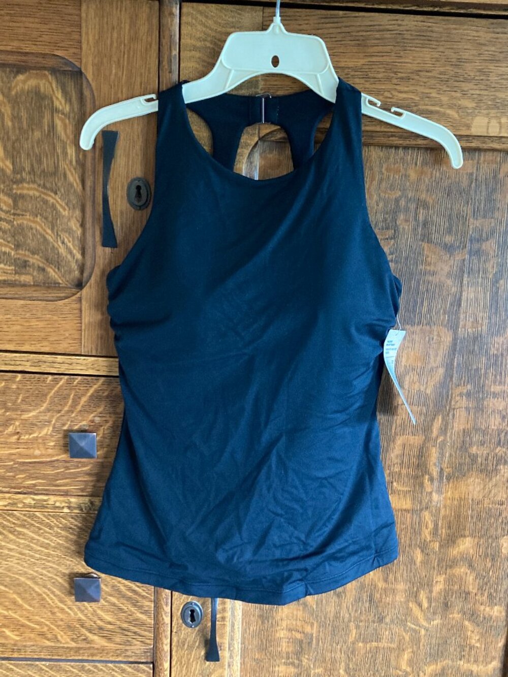 Athleta NWT Maldives Bra Cup Tankini 34 B/C, black